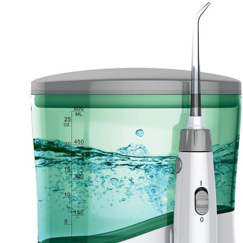  Pyle Electric Water Flosser Oral Irrigator - Natural Dental Care Set w/ 3 Power Nozzle Tips & High Pressure...