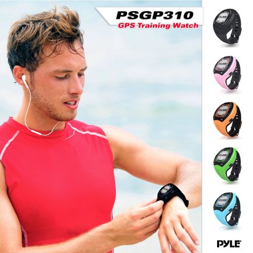  Pyle Multifunction Sports Training Wrist Watch - Smart Classic Pro Sport Exercise Running Digital Heart Rate Fitness Gear Tracker w/ GPS Navigation, Alarm, Charger, For Men / Women