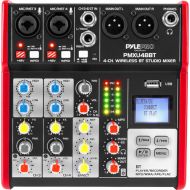Pyle Pro PMX48BT 4-Channel DJ Mixer with Bluetooth and USB Interface