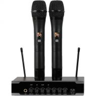 Pyle Pro PDWM2120 UHF Wireless System with 2 Handheld Microphones & Receiver with Bluetooth