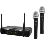 Pyle Pro PDWM3375 Premier Series Professional 2-Channel UHF Wireless Handheld Microphone System with Selectable Frequencies