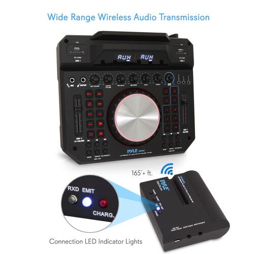  Pyle Pro Wireless Audio DJ Sound Receiver with Bluetooth (5.8 GHz)