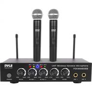 Pyle Pro PDKWM806B 2-Person Wireless UHF Microphone System with 2 Handheld Mics, Mixer & Bluetooth (517.6 to 537.2 MHz)