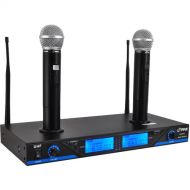 Pyle Pro PDWM2560.5 Premier Series 2-Person Wireless Handheld Microphone System (573 to 597.8 MHz)