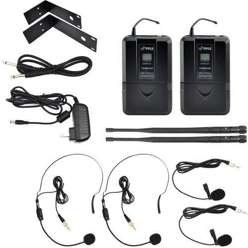  Pyle Pro PDWM3365.5 2-Person Wireless Combo Microphone System (573 to 597.8 MHz)