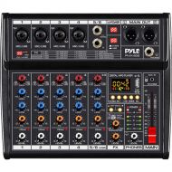 Pyle Pro PMX466 6-Channel Audio Mixer with Built-In FX and USB Interface