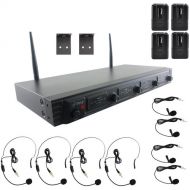 Pyle Pro PDWM4560.5 Quad-Channel Wireless Combo Microphone System (572.1 to 597.8 MHz)