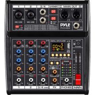 Pyle Pro PMX464 4-Channel Audio Mixer with Built-In FX and USB Interface