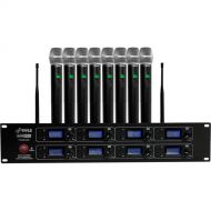 Pyle Pro PDWM8250 8-Channel Rackmount Wireless Handheld Microphone System (523 to 597 MHz)