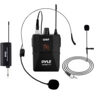Pyle Pro PDWMU112 Wireless UHF Microphone System with Lavalier Mic, Headset Mic & Plug-In Receiver
