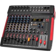 Pyle Pro PMX648 8-Channel Audio Mixer with Recording Interface