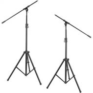 Pyle Pro Heavy-Duty Tripod Boom Microphone Stand (Pair)