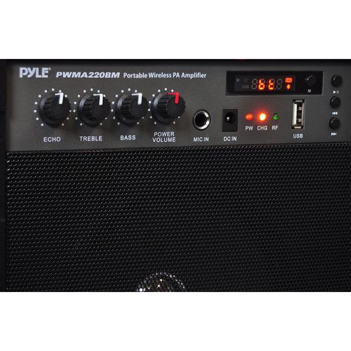 Pyle Pro 60W Portable Bluetooth Karaoke PA Speaker Amplifier and Microphone System