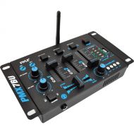 Pyle Pro PMX7BU Compact 3-Channel DJ Mixer with Bluetooth and USB Flash Reader