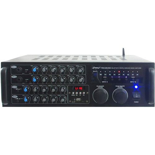  Pyle Pro 2000W Karaoke Mixer/Amplifier with Bluetooth