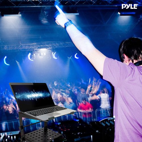  Pyle Pro Laptop Computer Stand for DJ With Flat Bottom Legs