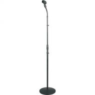 Pyle Pro Universal Compact Base Microphone Stand with Adjustable & Pivotable Gooseneck (Black)