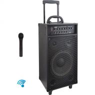 Pyle Pro 800W Wireless Rechargeable Portable Bluetooth PA System with Wireless Mic