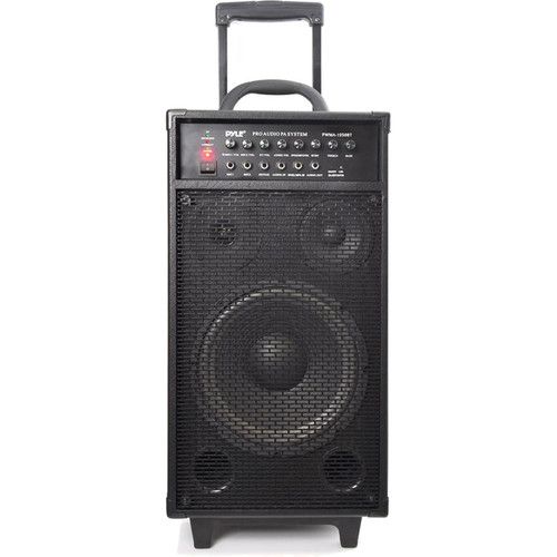  Pyle Pro 800W Wireless Rechargeable Portable Bluetooth PA System with Wireless Mic