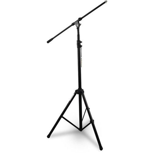  Pyle Pro PMKS56 Heavy-Duty Tripod Mic Stand with Adjustable Height and Extendable Boom (Black)