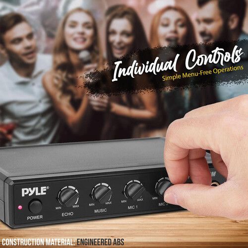  Pyle Pro Compact Karaoke Audio Mixer