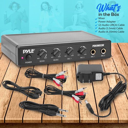  Pyle Pro Compact Karaoke Audio Mixer