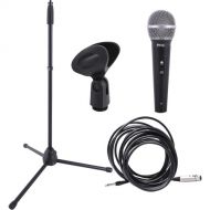 Pyle Pro Metal Dynamic Microphone Kit with Stand, Clip, Cable, and Bag