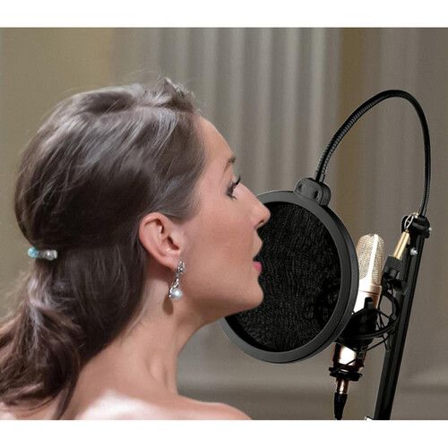  Pyle Pro Floor-Standing Suspension Mic Boom Stand with Pop Filter and Shockmount