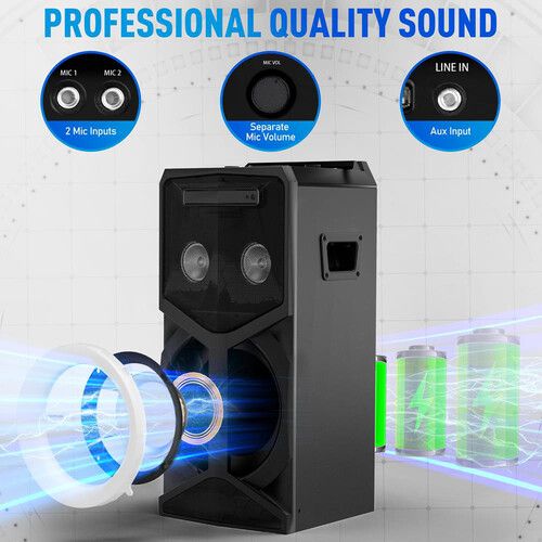  Pyle Pro PKRK270BT.5 Karaoke Vibe Portable Video PA Speaker System