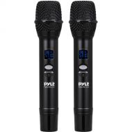 Pyle Pro UHF 2-Channel Wireless Handheld Microphone System with Bluetooth (510 to 590 MHz, Black)