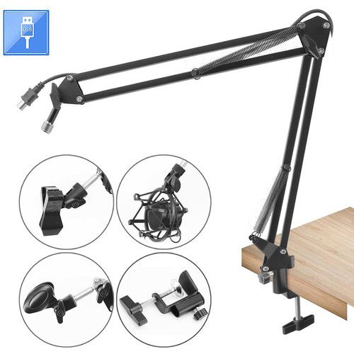  Pyle Pro PMKSHUSB04 Desktop Suspension Microphone Boom Stand