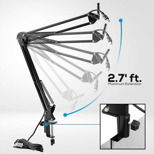  Pyle Pro PMKSHUSB04 Desktop Suspension Microphone Boom Stand