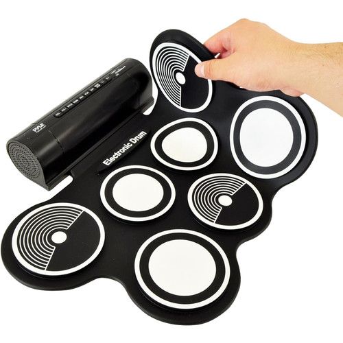  Pyle Pro PYPTEDRL14 Roll-Up Electronic Drum Kit with MIDI Capability