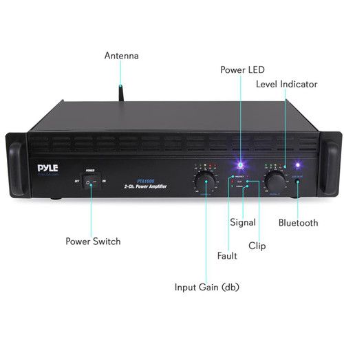  Pyle Pro PTA1000 Professional Stereo Power Amplifier (250W/Channel @ 8 Ohms)