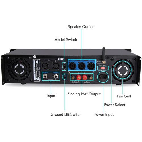  Pyle Pro PTA1000 Professional Stereo Power Amplifier (250W/Channel @ 8 Ohms)