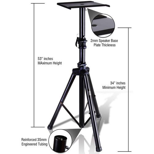  Pyle Pro Universal Monitor Speaker Stands (Pair)