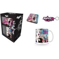 DC Comics GP85149 Harley Quinn Mug Coaster and Keychain Set, Multi-Colour