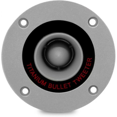  Pyramid 3.25 Car Audio Speaker Tweeter - 300 Watt High Power Aluminum Bullet Horn with 1 Inch Super Titanium Tweeters, 2 kHz - 25 kHz Frequency, 96 dB, 4 Ohm, Heavy Duty 30 oz. Magnet - Py