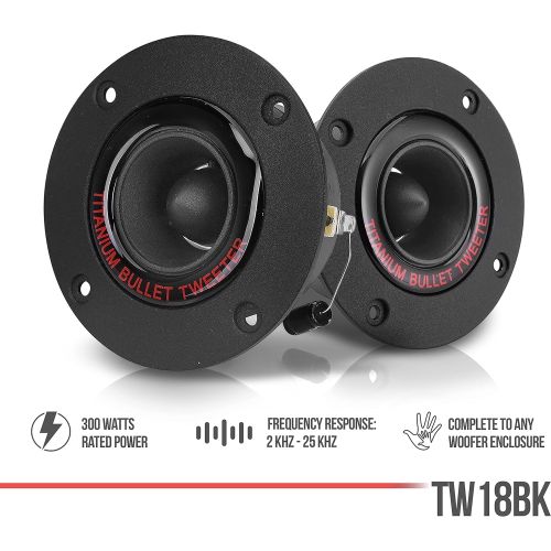  Pyramid TW18BK 3.25?Inch 300?Watt Aluminum Die Cast Super Titanium Tweeter