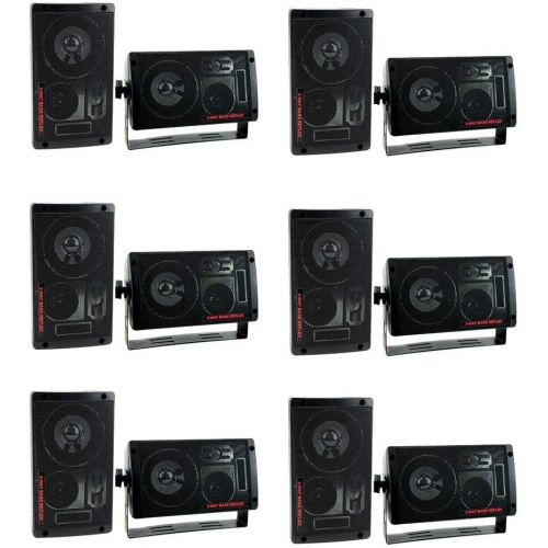  Pyramid 2 New 2060 300W 3-Way Car Audio Mini Box Speakers Stereo System Indoor (6 Pack)