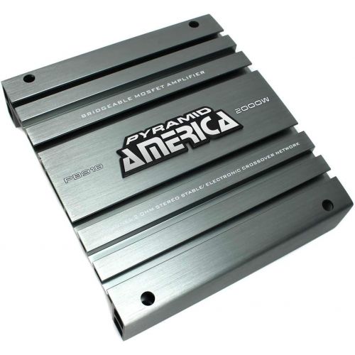  Pyramid PB918 2000W 2 Channel Car Audio Amplifier Power Amp Bridgeable MOSFET (2 Pack)