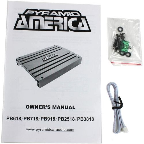  Pyramid PB918 2000W 2 Channel Car Audio Amplifier Power Amp Bridgeable MOSFET (2 Pack)