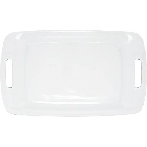  Pyrex (1) C-233 3qt Easy Grab Glass Baking Dish & (1) C-233-PC 3qt Blue Easy Grab Lid