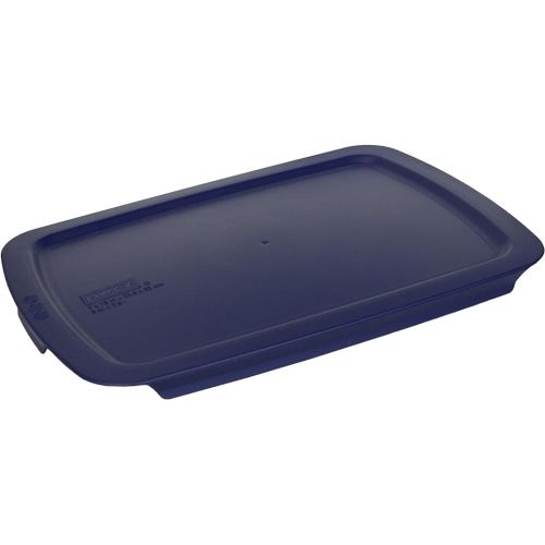  Pyrex (1) C-233 3qt Easy Grab Glass Baking Dish & (1) C-233-PC 3qt Blue Easy Grab Lid