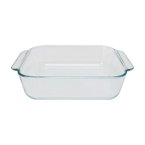  Pyrex Bundle - 4 Items: (1) 222 2qt Glass dish with (1) 222-PC 2qt Blue Lid & (1) 233 3qt Glass Dish with (1) 233-PC 3qt Blue Lid Made in the USA