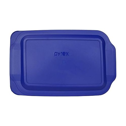  Pyrex Bundle - 4 Items: (1) 222 2qt Glass dish with (1) 222-PC 2qt Blue Lid & (1) 233 3qt Glass Dish with (1) 233-PC 3qt Blue Lid Made in the USA