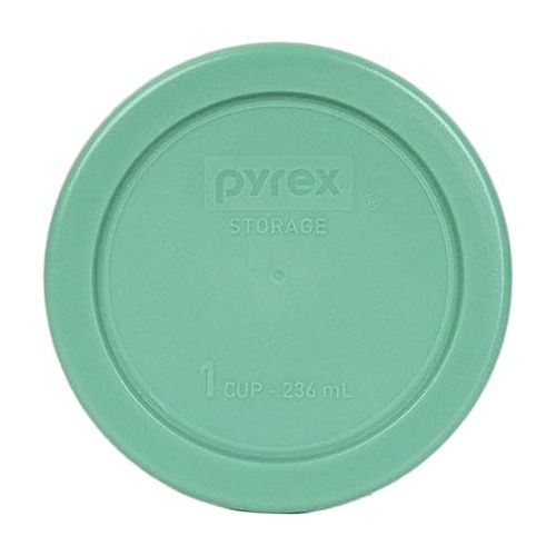  Pyrex (1) 7402-PC 6/7 Red, (2) 7201-PC 4 Cadet Blue, (2) 7200-PC 2 Orange, (1) 7202-PC 1 Green, (2) 7210-PC 3 Light Green, & (1) 7211-PC 6 Red Plastic Lid, Made in USA