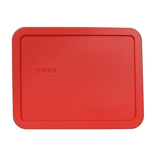  Pyrex (1) 7402-PC 6/7 Red, (2) 7201-PC 4 Cadet Blue, (2) 7200-PC 2 Orange, (1) 7202-PC 1 Green, (2) 7210-PC 3 Light Green, & (1) 7211-PC 6 Red Plastic Lid, Made in USA