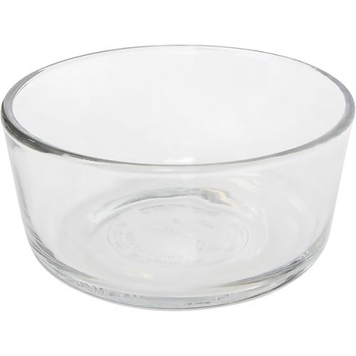  Pyrex (6) 7200 2 Cup Glass Dishes & (6) Pyrex 7200-PC 2 Cup Orange Lids