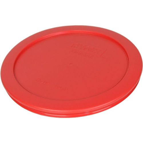  Pyrex Storage 4-Cup Round Dish with Red Plastic Cover, Clear (Case of 4 Containers), 4 pack